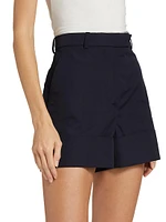 High-Rise Cuffed Shorts