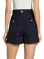 High-Rise Cuffed Shorts