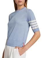 Wool Short-Sleeve Knit Top