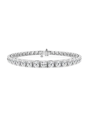 14K White Gold & Round Lab-Grown Diamond Tennis Bracelet/1.00-10.00 TCW