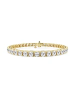 14K Yellow Gold & Round Lab-Grown Diamond 4-Prong Tennis Bracelet/5.00-20.00 TCW