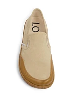 LOEWE x Paula's Ibiza Terra Vulca Suede Slip-On Sneakers