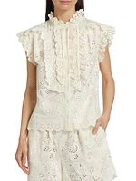 Louise Eyelet Cotton Shirt