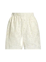 Kudo Eyelet Cotton Shorts