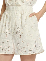 Kudo Eyelet Cotton Shorts