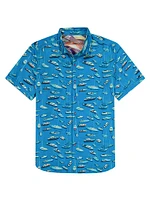 Boat Marina Stretch Cotton-Blend Shirt