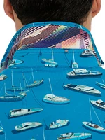 Boat Marina Stretch Cotton-Blend Shirt