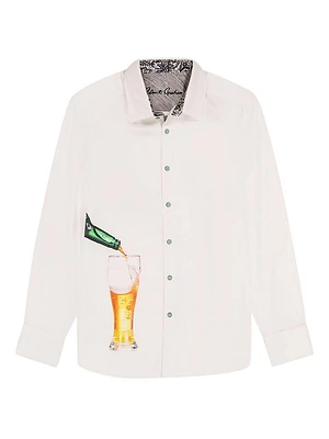 Made To Measure Embroidered Stretch-Cotton Shirt