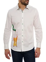 Made To Measure Embroidered Stretch-Cotton Shirt