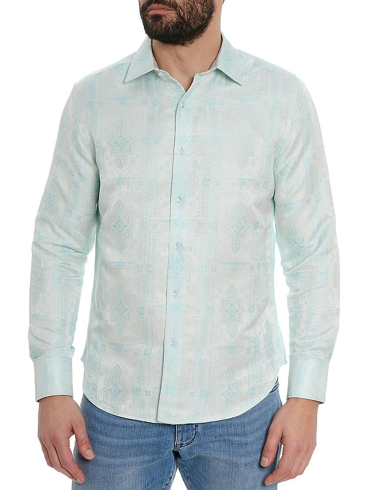 The Timeless Jacquard Cotton-Blend Shirt