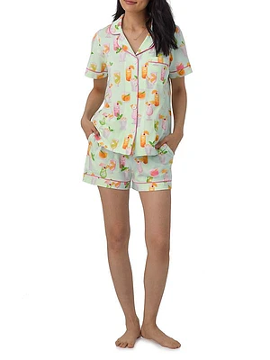 Summer Sips Boxer Short-Sleeve Pajamas