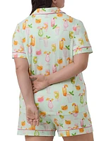 Summer Sips Boxer Short-Sleeve Pajamas