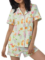 Summer Sips Boxer Short-Sleeve Pajamas