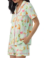 Summer Sips Boxer Short-Sleeve Pajamas