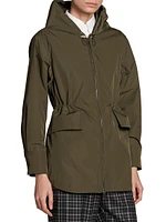 Nylon Tech Gabardine Hooded Parka