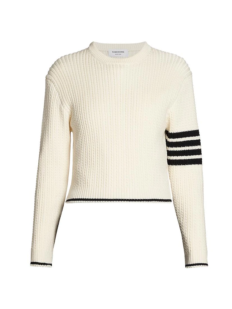 Baby Cable-Knit Wool Crop Sweater