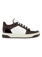 Colorblocked Leather Low-Top Sneakers