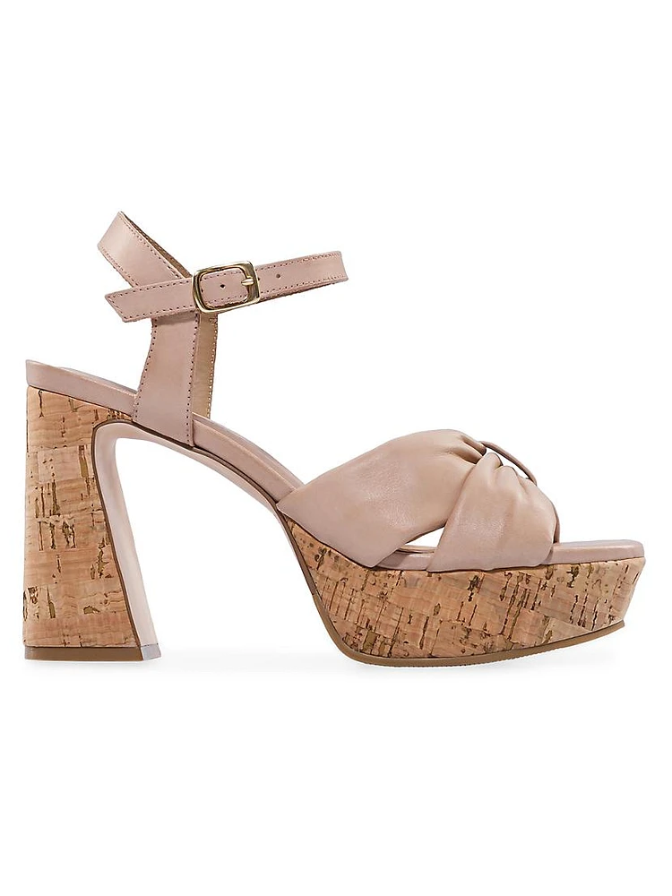 Veronika Leather Platform Sandals