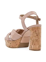 Veronika Leather Platform Sandals