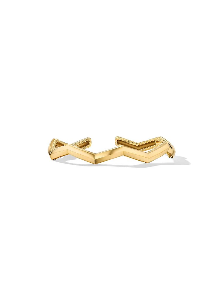 Zig Zag Stax™ Cuff Bracelet in 18K Yellow Gold, 5mm