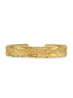 Waves Cuff Bracelet in 18K Yellow Gold, 12MM