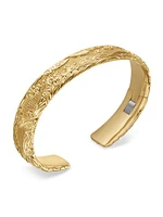 Waves Cuff Bracelet in 18K Yellow Gold, 12MM