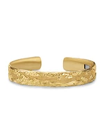 Waves Cuff Bracelet in 18K Yellow Gold, 12MM