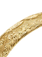 Waves Cuff Bracelet in 18K Yellow Gold, 12MM