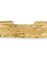 Waves Cuff Bracelet in 18K Yellow Gold, 12MM