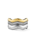 Zig Zag Stax™ Three Row Ring Sterling Silver