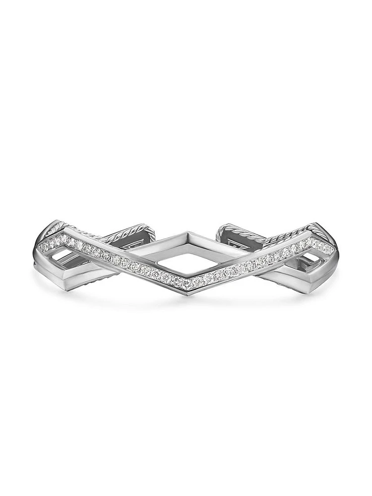 Zig Zag Stax™ Two Row Cuff Bracelet Sterling Silver