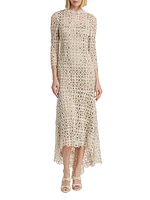 Lace Crochet HIgh-Low Cocktail Dress