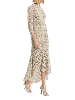 Lace Crochet HIgh-Low Cocktail Dress