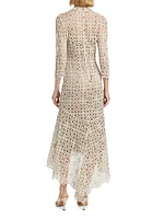 Lace Crochet HIgh-Low Cocktail Dress