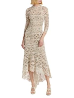 Lace Crochet HIgh-Low Cocktail Dress