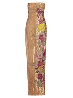 Suzie Sequin Floral Column Gown