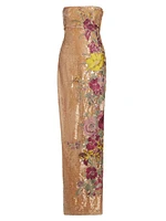 Suzie Sequin Floral Column Gown