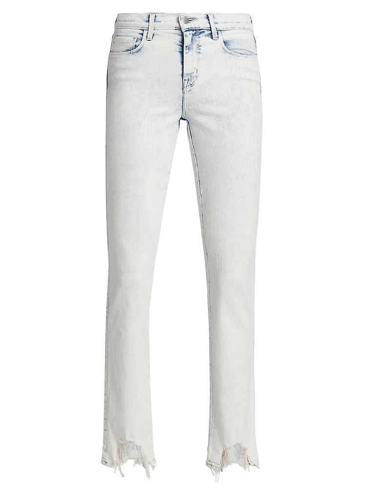 Harmon Distressed Mid-Rise Skinny Jeans