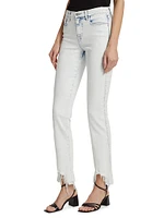 Harmon Distressed Mid-Rise Skinny Jeans