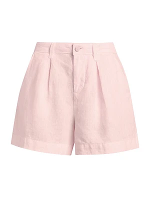 Zahari Pleated Linen Shorts