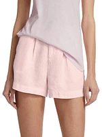 Zahari Pleated Linen Shorts