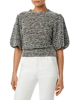 The Jovie Knit Puff-Sleeve Top