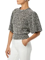 The Jovie Knit Puff-Sleeve Top