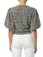 The Jovie Knit Puff-Sleeve Top