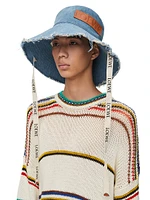 LOEWE x Paula's Ibiza Fisherman Frayed Denim Hat