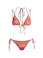 Shell Print Triangle Bikini