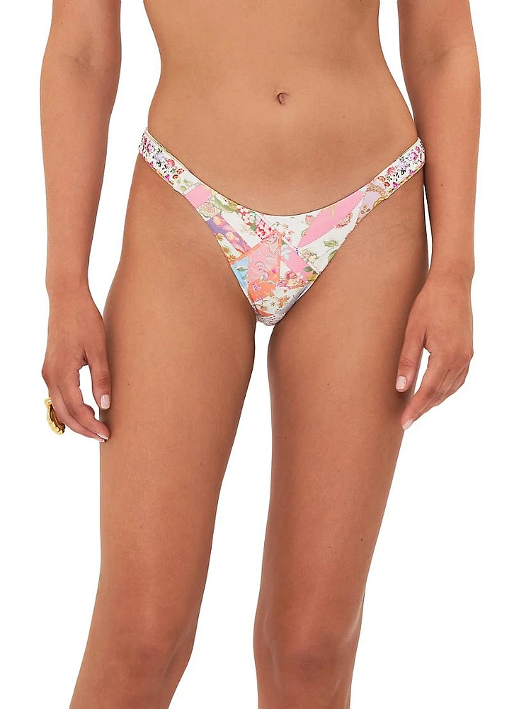 Floral Low-Waist Bikini Bottom