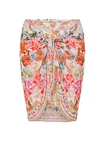 Floral Tie-Front Sarong