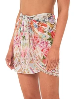 Floral Tie-Front Sarong