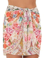 Floral Tie-Front Sarong